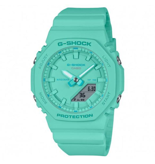 Women's Octagonal Case G-Shock Watch in Aqua Green