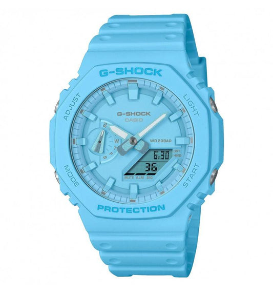 G-Shock Watch with Octagonal Case in Light Blue