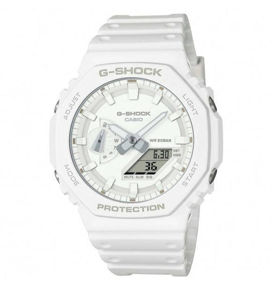 G-Shock Watch with Octagonal Case White