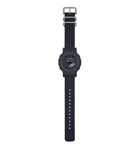 Orologio G-Shock da Uomo Con Cassa Ottagonale in Resina Nero e Cinturino in Tela