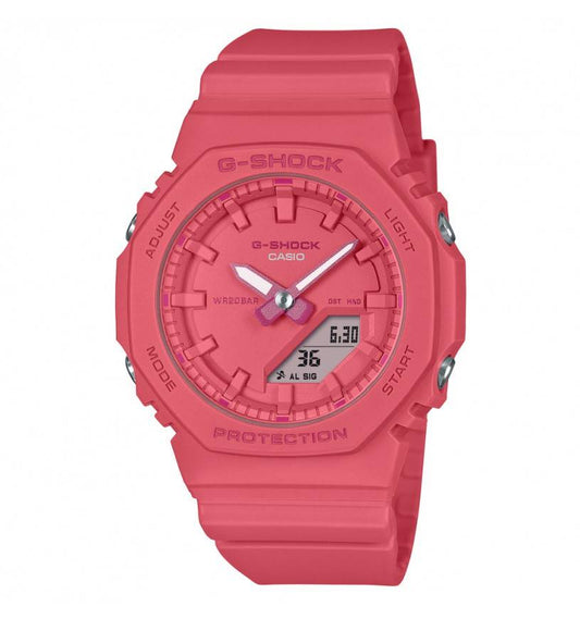 Women's G-Shock Watch with Octagonal Case in Neon Pink