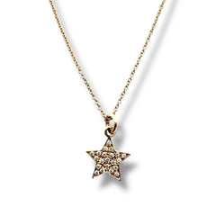 Iannelli Handmade 18KT Rose Gold Necklace with Diamond Pendant Star