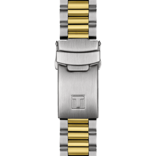 Orologio Tissot da Uomo Cronografo PR516 quadrante Nero cinturino in Acciaio Bicolore