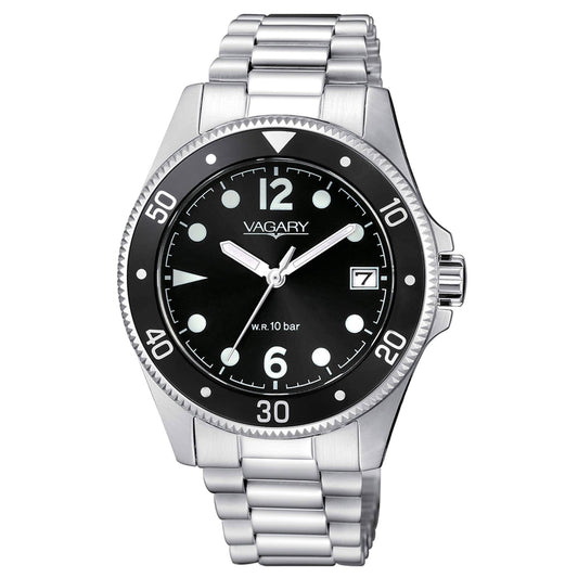Vagary Aqua39 Solotempo Watch with Black Dial 37 mm
