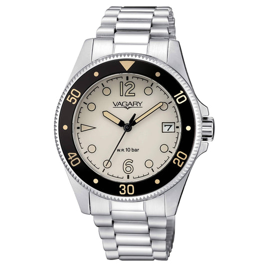 Vagary Aqua39 Solotempo Unisex Watch with Beige Dial 37mm