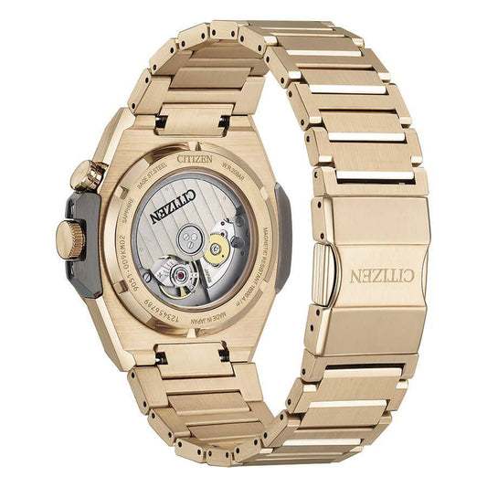 Citizen Men's Automatic Series 8 Gold Plated Black Dial Watch