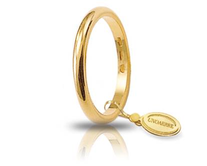 Unoaerre 4g Yellow Gold French Wedding Band