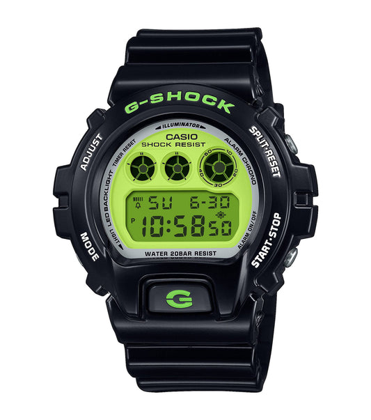 G-Shock Crazy Black Watch with Green Highlighter Dial