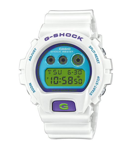 G Shock Crazy White Watch with Blue Dial Digital
