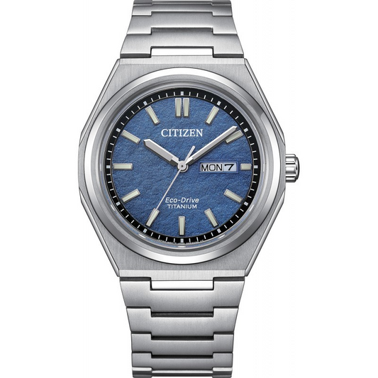 Citizen Ecodrive Super Titanium Men's Watch with Blue Dial