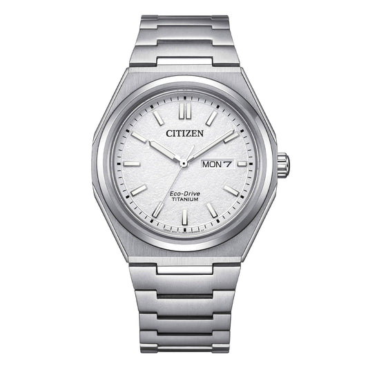 Citizen Men's Eco Drive Watch in Super Titanium with Silver Dial