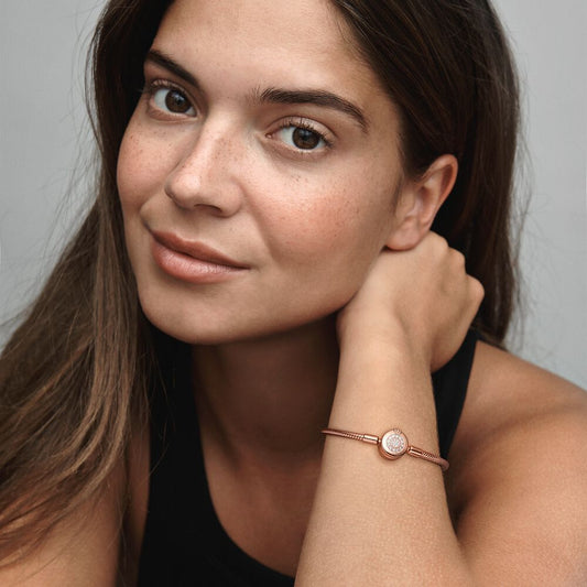 Pandora Crowned O Bracelet Rose Gold