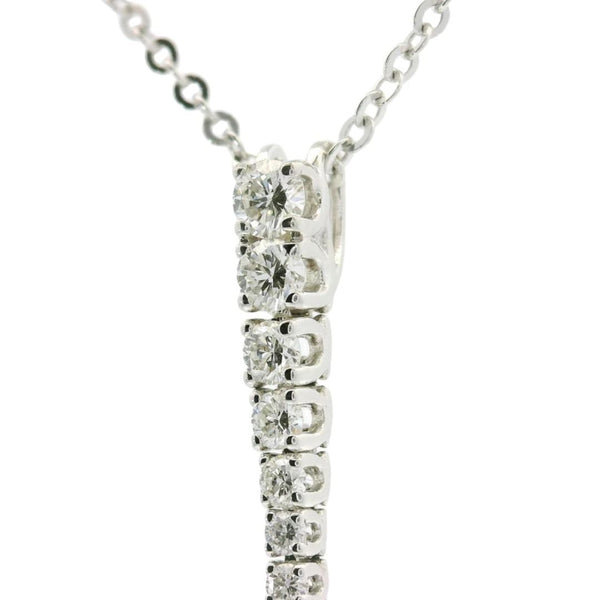 Collana Crieri in Oro Bianco 18 KT Con Pendente a Scalare Elegance di Diamanti FGRK08