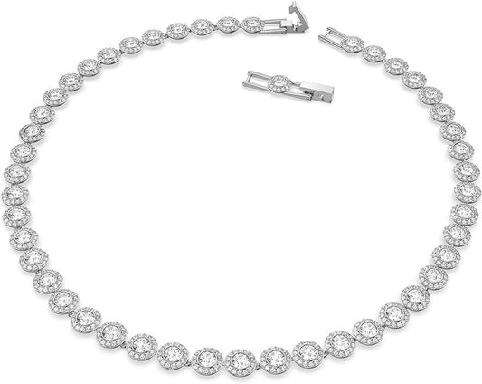 Collana Swarovski Angelic Tennis con Cristalli Bianchi Taglio Tondo M