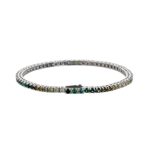 Bracciale Albert M. Tennis Con Cubic Zirconia Verde Sfumato WSOX00572.RD-GRN-LG