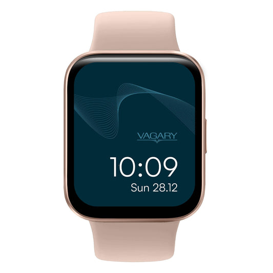 Vagary Women's Smartwatch with Rose Gold Case and Pink Strap