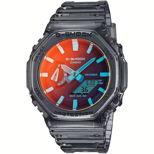 Men's G-Shock Watch in Black Silicone with Mirror Dial