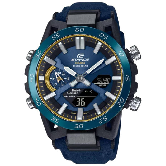 Reloj de suspensión Casio Edifice 50.º aniversario con correa de alcántara
