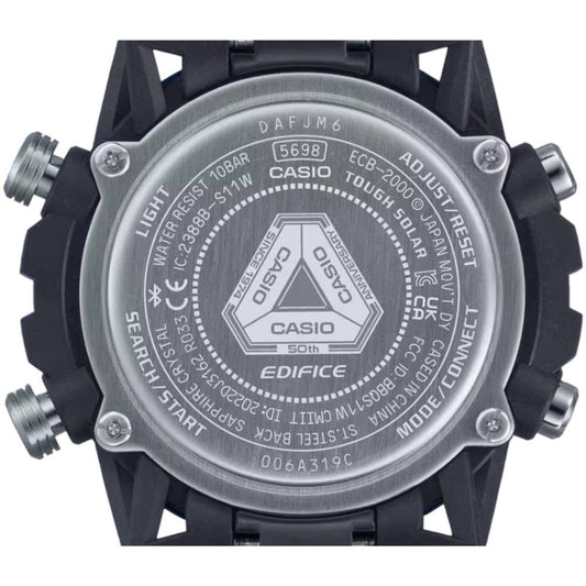 Reloj de suspensión Casio Edifice 50.º aniversario con correa de alcántara