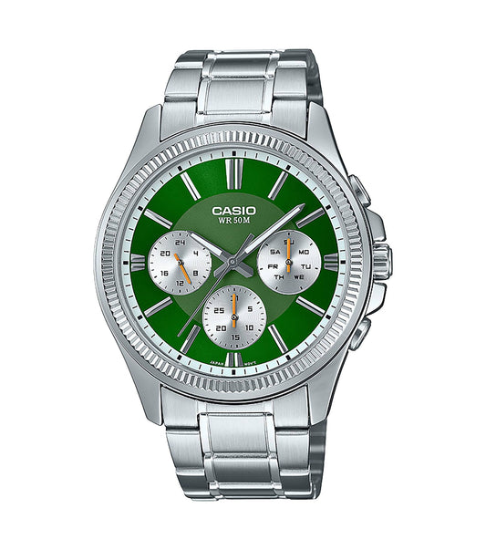 Casio Timeless Watch with Green Dial
