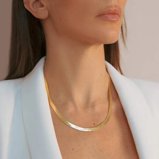 Collana Etrusca Girocollo Catena Snake Piatta