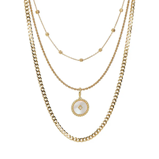 Collana Etrusca Multifilo con Madreperla