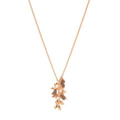 Rebecca Jolie Rose Silver and Diamond Dust Leaves Necklace