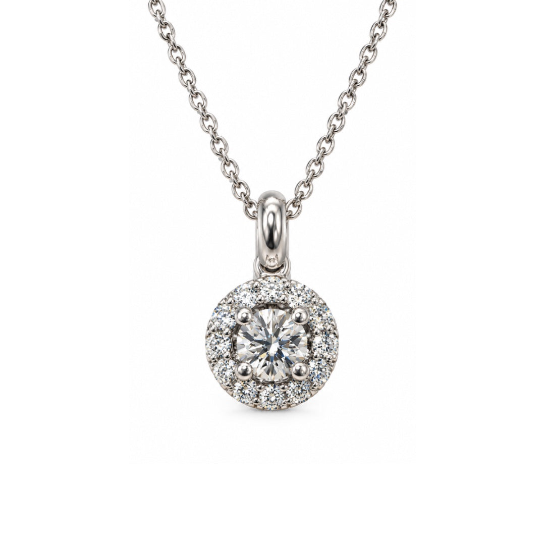 Collana Iannelli Handmade Puntoluce realizzata in Oro Bianco 18 KT e Diamanti Naturali