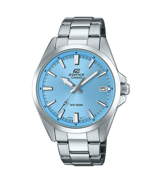 Reloj Edifice de acero para hombre con esfera azul