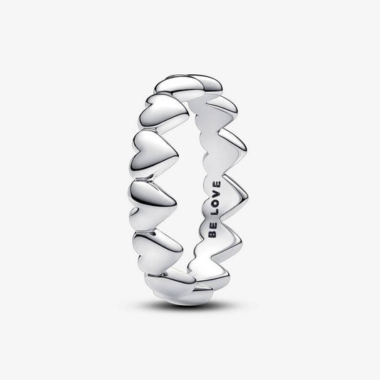 Pandora Be Love Heart Band Ring in Silver