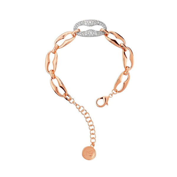 Bracciale Bronzallure Maxi Maglia Marina e Pavé di Cubic Zirconia WSBZ02569.WR