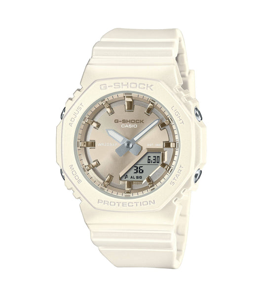 Women's G-Shock Watch with Cream Strap and Champagne Dial