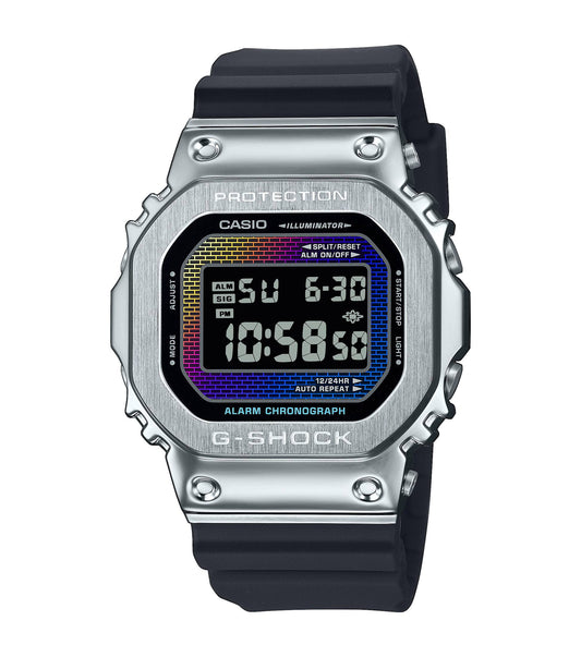 Orologio G Shock G-Steel Cassa Rettangolare Acciaio Motivo Wall