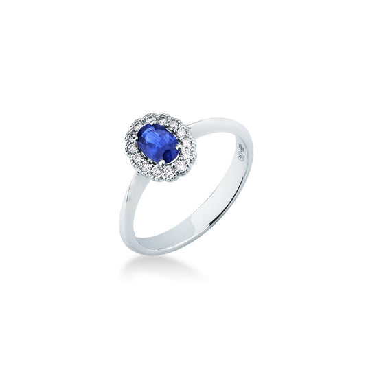 Mirco Visconti Ring with Natural Sapphire and Diamonds