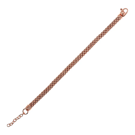 Pulsera de cadena maxi palomitas Bronzallure chapada en oro rosa