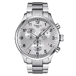 Orologio Tissot Chrono XL classic Silver con Cinturino in Acciaio e Numeri Arabi