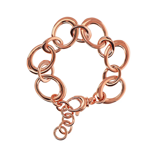 Bracciale Bronzallure Maglie Ovali Alternate Ad Anelli
