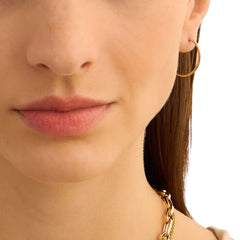 Toujours 9 KT Yellow Gold Hoop Earrings 22 mm 1401734