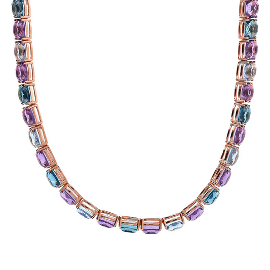Bronzallure Chocker Necklace With Multicolor Stones