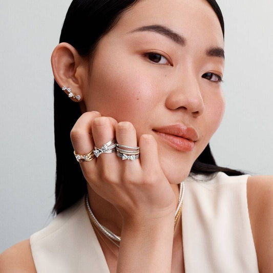 Pandora Braided Band Ring with Bright Bow