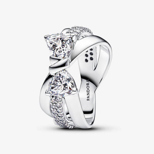 Pandora Braided Band Ring with Bright Bow