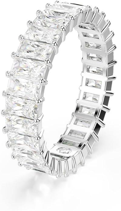 Anello Swarovski Matrix Girodito Con Cristalli Taglio Baguette