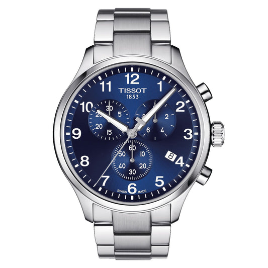 Orologio Tissot Chrono XL Blu con numeri arabi