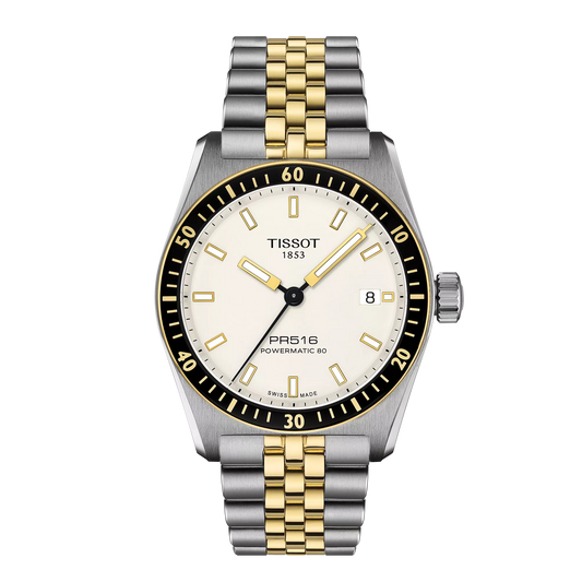 Orologio Tissot PRS516 Powermatic 80 Bicolore Quadrante Bianco