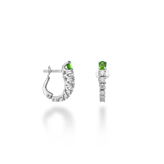 Aros graduados Golay con esmeraldas naturales de 0,39 ct y diamantes naturales de 0,52 ct