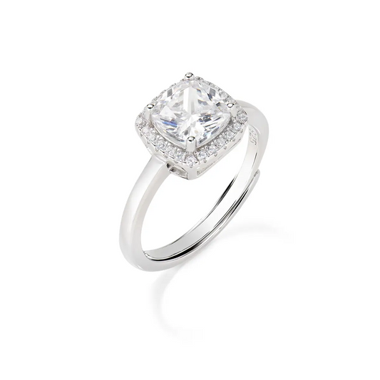 Anello Amen Lady Regolabile Con Zircone Bianco Taglio Radiant