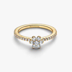 Anello Pandora Fiore Luminoso Dorato 164499c01