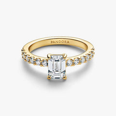 Anello Pandora Taglio Baguette Dorato 164506c01