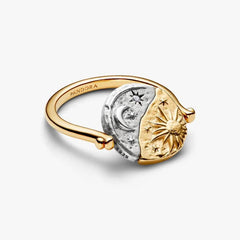 Anello Pandora Medallion Sole e Luna "Per Aspera Ad Astra" Reversibile 164810C01