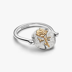 Anello Pandora Medallion Rosa "Rosa Inter Spinas Crescit" Reversibile 164811C00